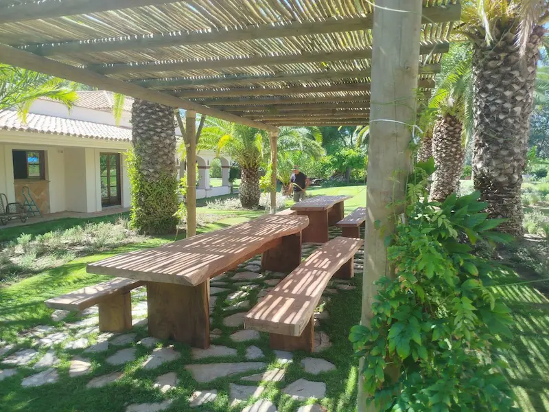 Pergola de Madera en Casa Rural Málaga - Naturajunco